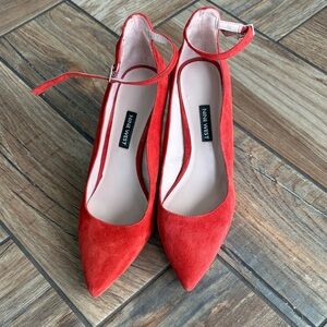 Nine West Red Suede Heels